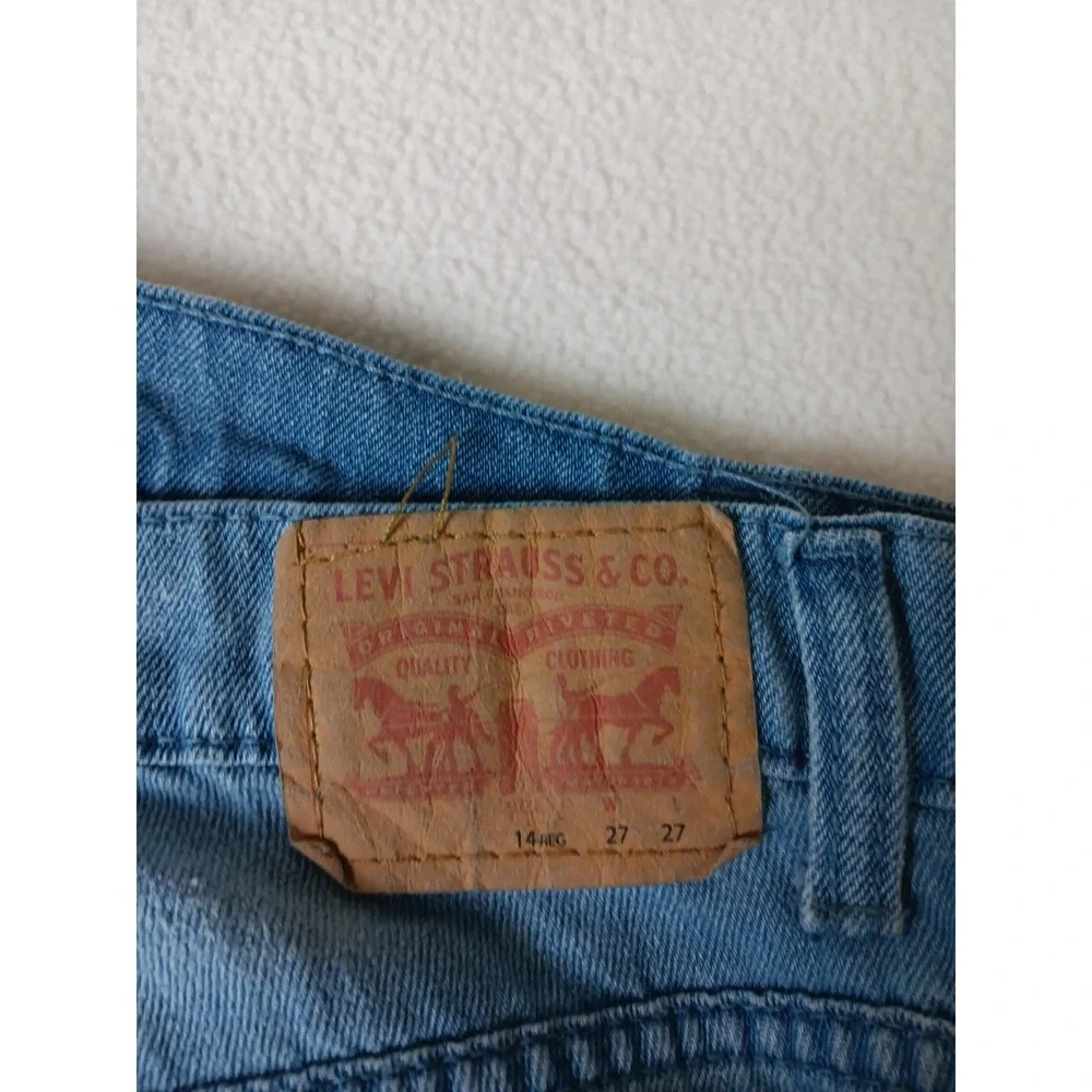 Levis 511 Slim Jeans Boys 14 Regular 27x27 Blue Straight Stretch Denim‎